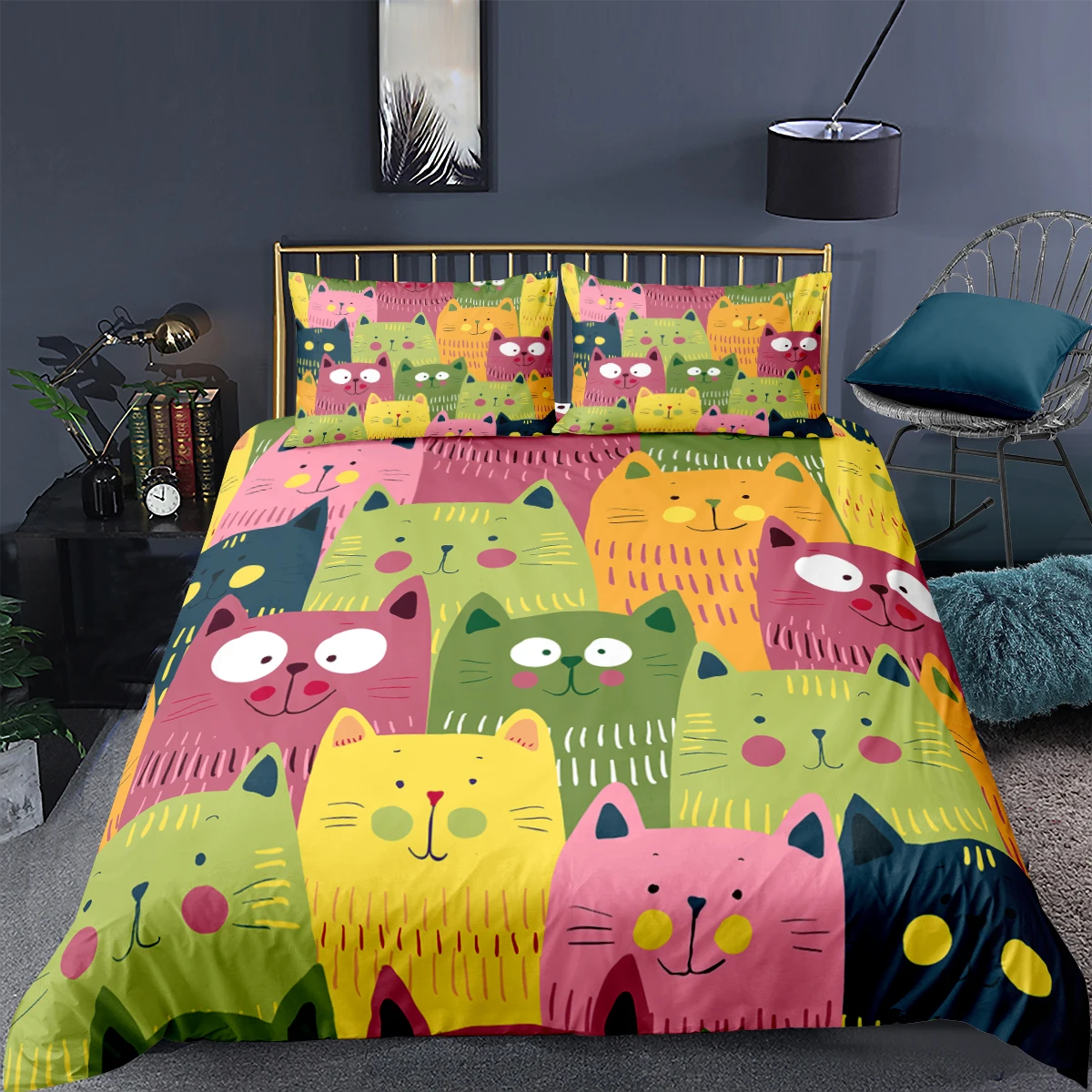 Cute Animal 3D Bedding Sets Cartoon Cat Print Duvet Quilt Cover Set Bed Cover Pillowcase King Queen Single Size For Kids Girls
Cute Animal 3D Bedding Sets Cartoon Cat Print Duvet Quilt Cover Set Bed Cover Pillowcase King Queen Single Size For Kids Girls
