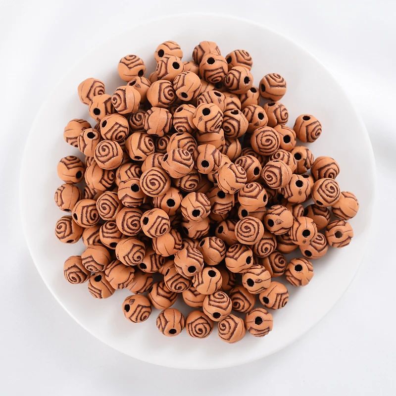 50Pcs/Lot Round Rose Pattern Acrylic Beads Imitation Wood Color Loose Spacer Beads For DIY Jewelry Making Bracelet Accessories
50Pcs/Lot Round Rose Pattern Acrylic Beads Imitation Wood Color Loose Spacer Beads For DIY Jewelry Making Bracelet Accessories