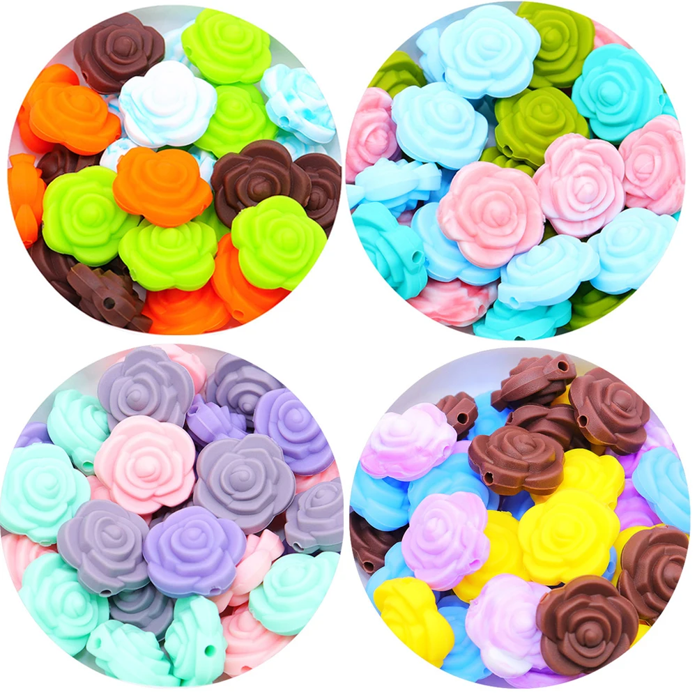 30pcs Flower Shape Teether Teething Silicone Beads For Baby Infant Chewable Chewing Toys Handmade DIY Silicone Teether Beads
30pcs Flower Shape Teether Teething Silicone Beads For Baby Infant Chewable Chewing Toys Handmade DIY Silicone Teether Beads