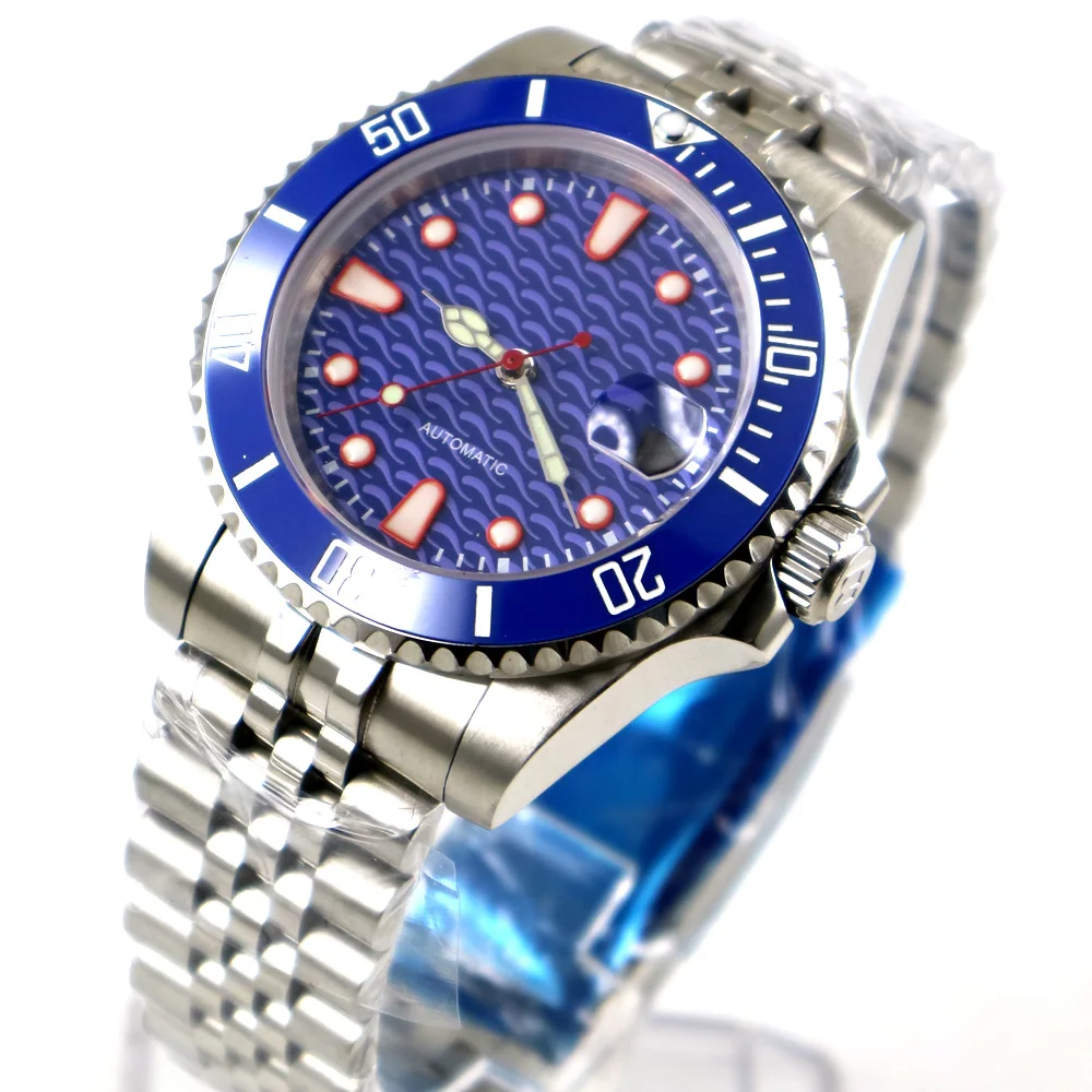 Bliger 40mm sterile watch silver stainless steel case sapphire glass ceramic bezel luminous mens top luxury waterproof watch
Bliger 40mm sterile watch silver stainless steel case sapphire glass ceramic bezel luminous mens top luxury waterproof watch