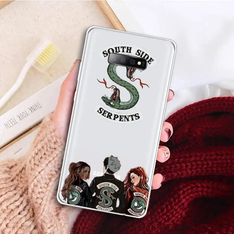 American TV Riverdale Southside Serpents Phone Case Transparent For Samsung Galaxy A71 A21s S8 S9 S10 plus note 20 ultra
American TV Riverdale Southside Serpents Phone Case Transparent For Samsung Galaxy A71 A21s S8 S9 S10 plus note 20 ultra