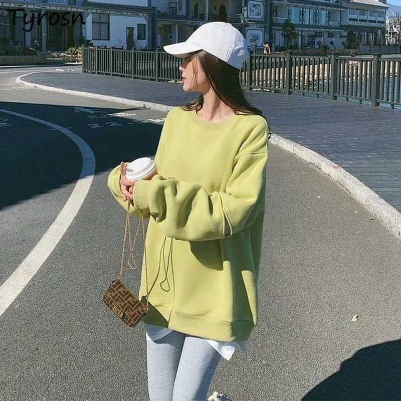 Plus Size M-4XL No Hat Hoodies Women Solid Loose Korean Fashion Sweet Autumn Streetwear Chic New Casual Long Sleeve Students Ins
Plus Size M-4XL No Hat Hoodies Women Solid Loose Korean Fashion Sweet Autumn Streetwear Chic New Casual Long Sleeve Students Ins