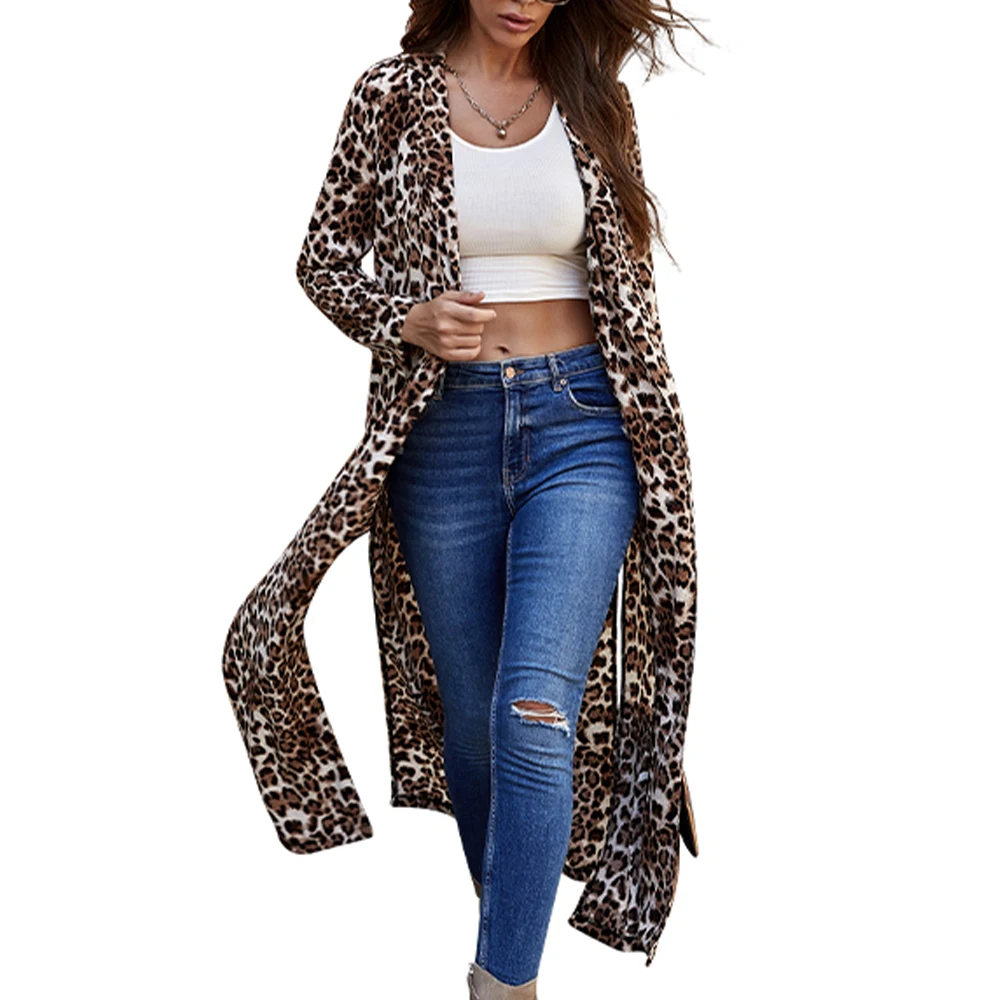 Cardigans for Women Autumn Long Sleeve Leopard Chiffon Casual Loose Ladies Winter Coat Cardigan Long Fahsion Streeewear
Cardigans for Women Autumn Long Sleeve Leopard Chiffon Casual Loose Ladies Winter Coat Cardigan Long Fahsion Streeewear