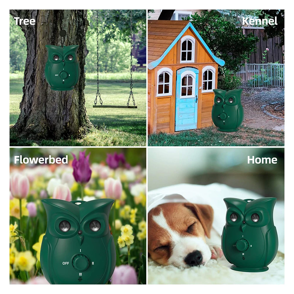 New Training Repeller Control Trainer Stop Bark Dog Device Owl Shape Anti Barking LED Ultrasonic Pet Dog Deterrent
New Training Repeller Control Trainer Stop Bark Dog Device Owl Shape Anti Barking LED Ultrasonic Pet Dog Deterrent