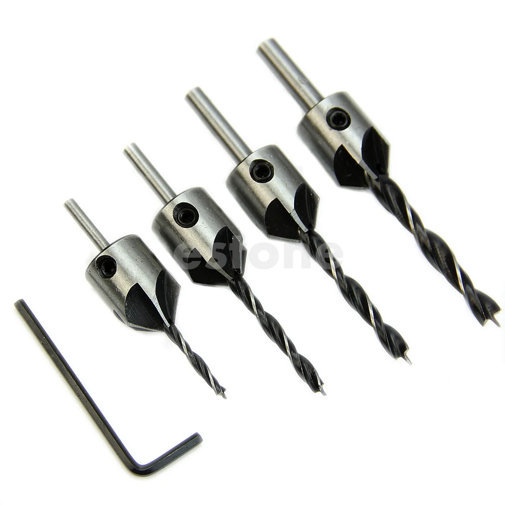 4x 3mm-6mm HSS 5 Flute Countersink Drill Bit Set Reamer Woodworking Chamfer Hot Wholesalse
4x 3mm-6mm HSS 5 Flute Countersink Drill Bit Set Reamer Woodworking Chamfer Hot Wholesalse