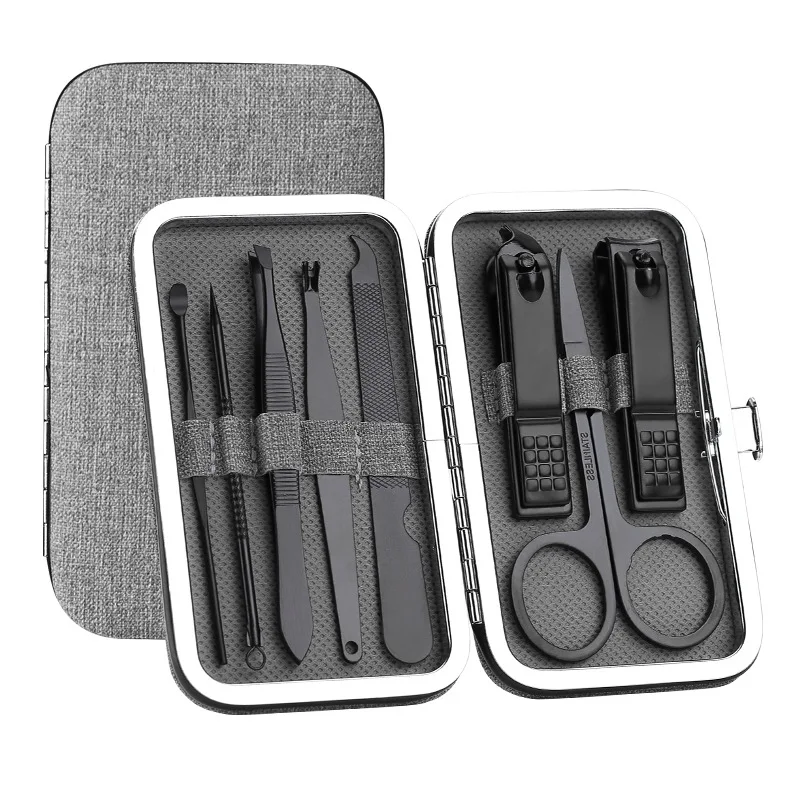 New Nail Clippers Set Easy To Carry Stainless Steel Black Nail Clipper Pedicure Scissor Tweezer Manicure Nail Art Tool TSLM1
New Nail Clippers Set Easy To Carry Stainless Steel Black Nail Clipper Pedicure Scissor Tweezer Manicure Nail Art Tool TSLM1