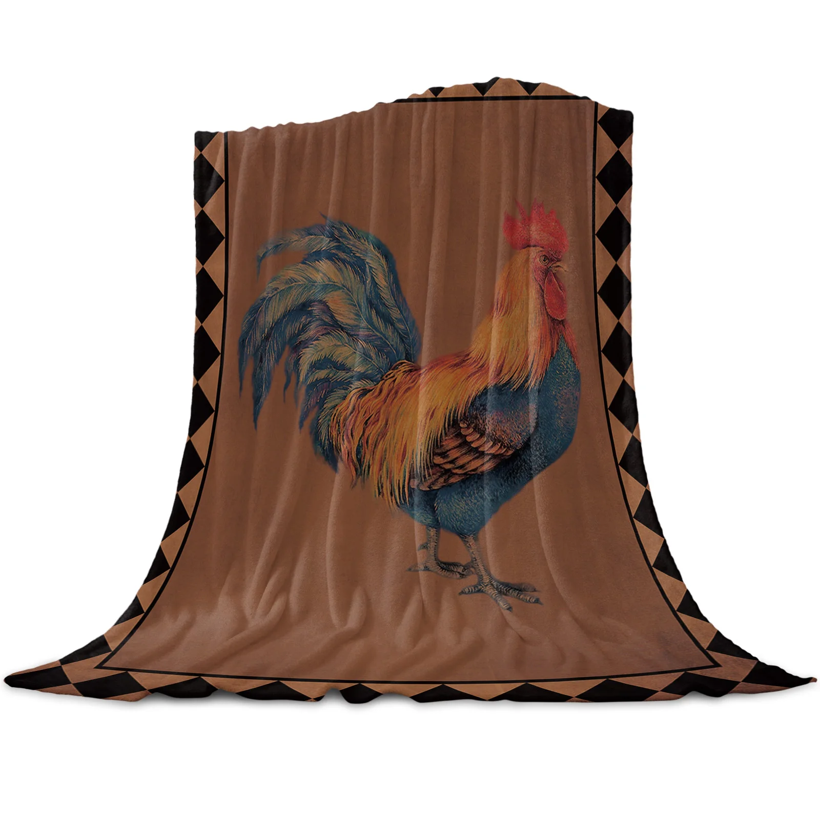 Farm Animal Rooster Retro Plaid Throw Blanket for Sofa Christmas Decoration Bedspread Portable Microfiber Flannel Blanket
Farm Animal Rooster Retro Plaid Throw Blanket for Sofa Christmas Decoration Bedspread Portable Microfiber Flannel Blanket