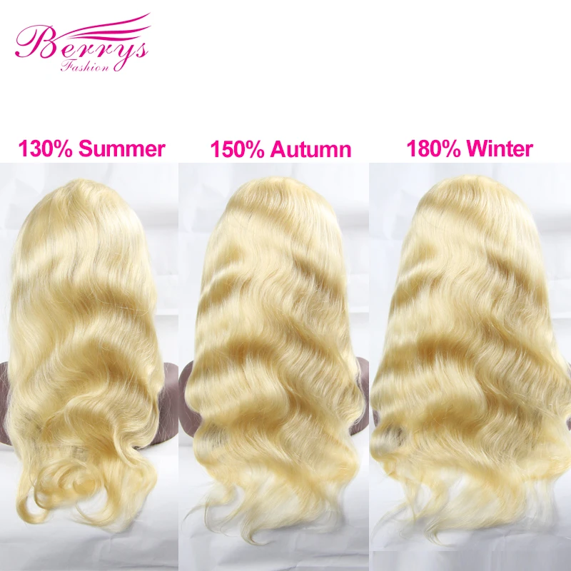 [Berrys Fashion] светлые волнистые волосы 130% 180% полностью кружевные парики 12 24 дюйма