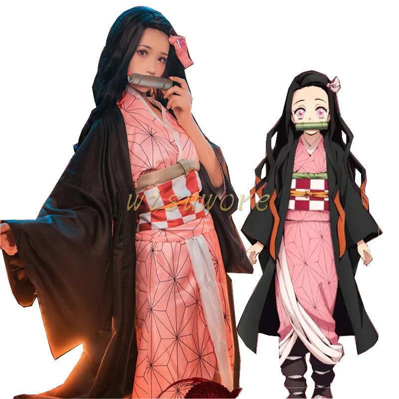 Nezuko Kimono Costume Women Kimetsu No Yaiba Sexy Womens Pink Kimono Halloween Clothing Anime Costumes Demon Slayer Cosplay
Nezuko Kimono Costume Women Kimetsu No Yaiba Sexy Womens Pink Kimono Halloween Clothing Anime Costumes Demon Slayer Cosplay