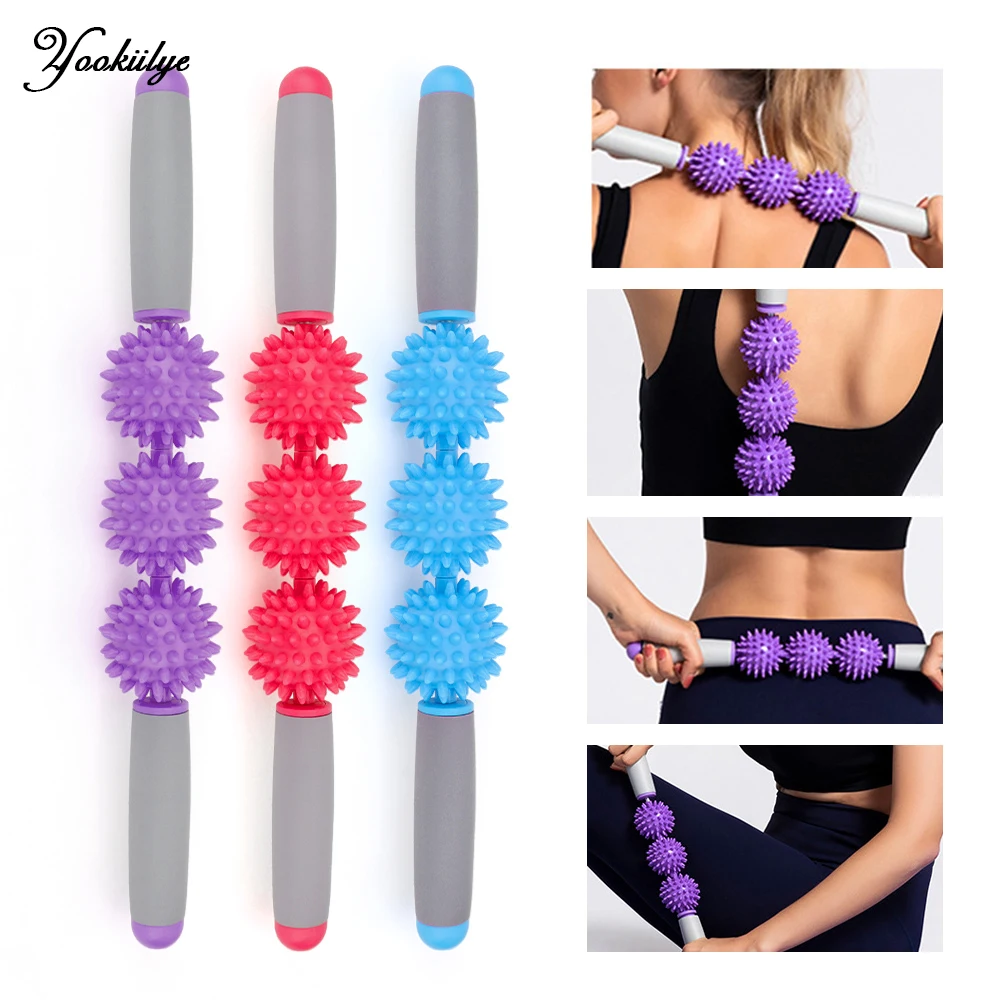 Yoga Muscle Roller Stick Massager for Fitness Relief Muscle Soreness Back Waist Arm Leg Foot Relax Tools with Point Spiky Ball
Yoga Muscle Roller Stick Massager for Fitness Relief Muscle Soreness Back Waist Arm Leg Foot Relax Tools with Point Spiky Ball