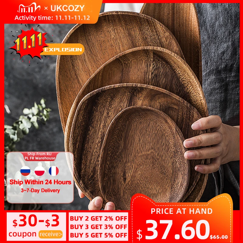 Whole Wood lovesickness Wood Irregular Oval Solid Wood Pan Plate Fruit Dishes Saucer Tea Tray Dessert Dinner Plate Tableware Set
Whole Wood lovesickness Wood Irregular Oval Solid Wood Pan Plate Fruit Dishes Saucer Tea Tray Dessert Dinner Plate Tableware Set