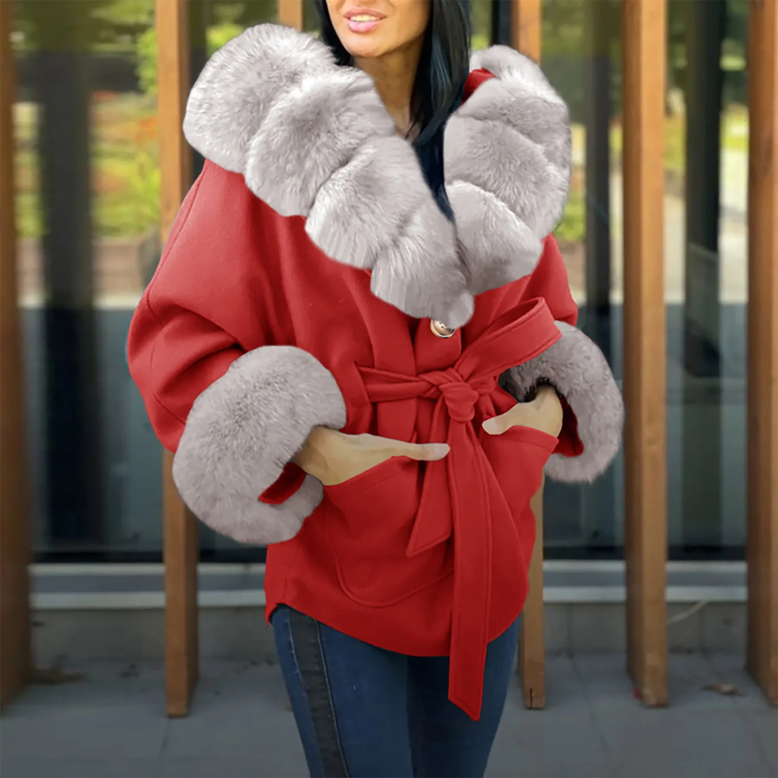 Women's Fashion Casual Solid Colors Long Sleeve Thickened Warm Faux Fur Loose Overcoat Jacket Coat Outwear Chaqueta Mujer#g3
Women's Fashion Casual Solid Colors Long Sleeve Thickened Warm Faux Fur Loose Overcoat Jacket Coat Outwear Chaqueta Mujer#g3