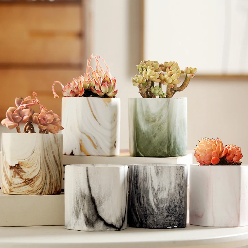 Garden Decoration Nordic Creative Marble Texture Succulent Flower Pot Modern Desktop Light Luxury Handicrafts Pots Planters
Garden Decoration Nordic Creative Marble Texture Succulent Flower Pot Modern Desktop Light Luxury Handicrafts Pots Planters