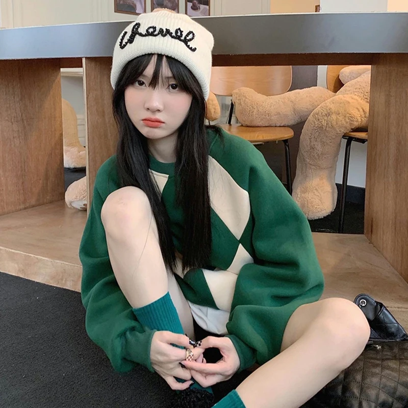 Green Round Neck Sweater Women's 2021 Spring and Autumn New Loose Bf Lazy Oversize Top
Green Round Neck Sweater Women's 2021 Spring and Autumn New Loose Bf Lazy Oversize Top
