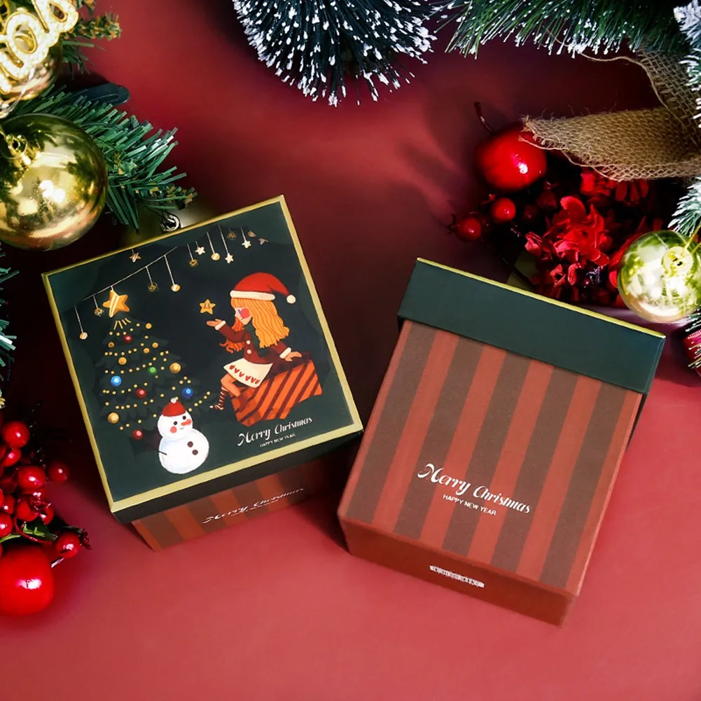 New Christmas Eve Apple Box Christmas Gift Box Square Red Party Paper Favour Sweets Cake Gift Boxes With Bag Holiday Supplies
New Christmas Eve Apple Box Christmas Gift Box Square Red Party Paper Favour Sweets Cake Gift Boxes With Bag Holiday Supplies
