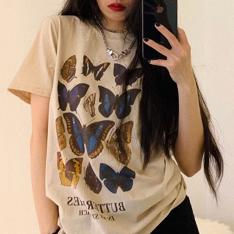 VIP HJN Butterfly T Shirt Aesthetic Cotton T Shirt Women Harajuku Graphic Tees Shirt Sun Flower Butterfly Women's T-shirt
VIP HJN Butterfly T Shirt Aesthetic Cotton T Shirt Women Harajuku Graphic Tees Shirt Sun Flower Butterfly Women's T-shirt