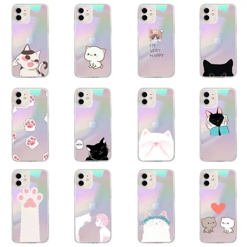 Cute kitten Phone Case for iPhone huawei P 7 8 9 11 12 10 30 40 S X XS XR MINI Pro Max Plus laser Transparent Glitter
Cute kitten Phone Case for iPhone huawei P 7 8 9 11 12 10 30 40 S X XS XR MINI Pro Max Plus laser Transparent Glitter