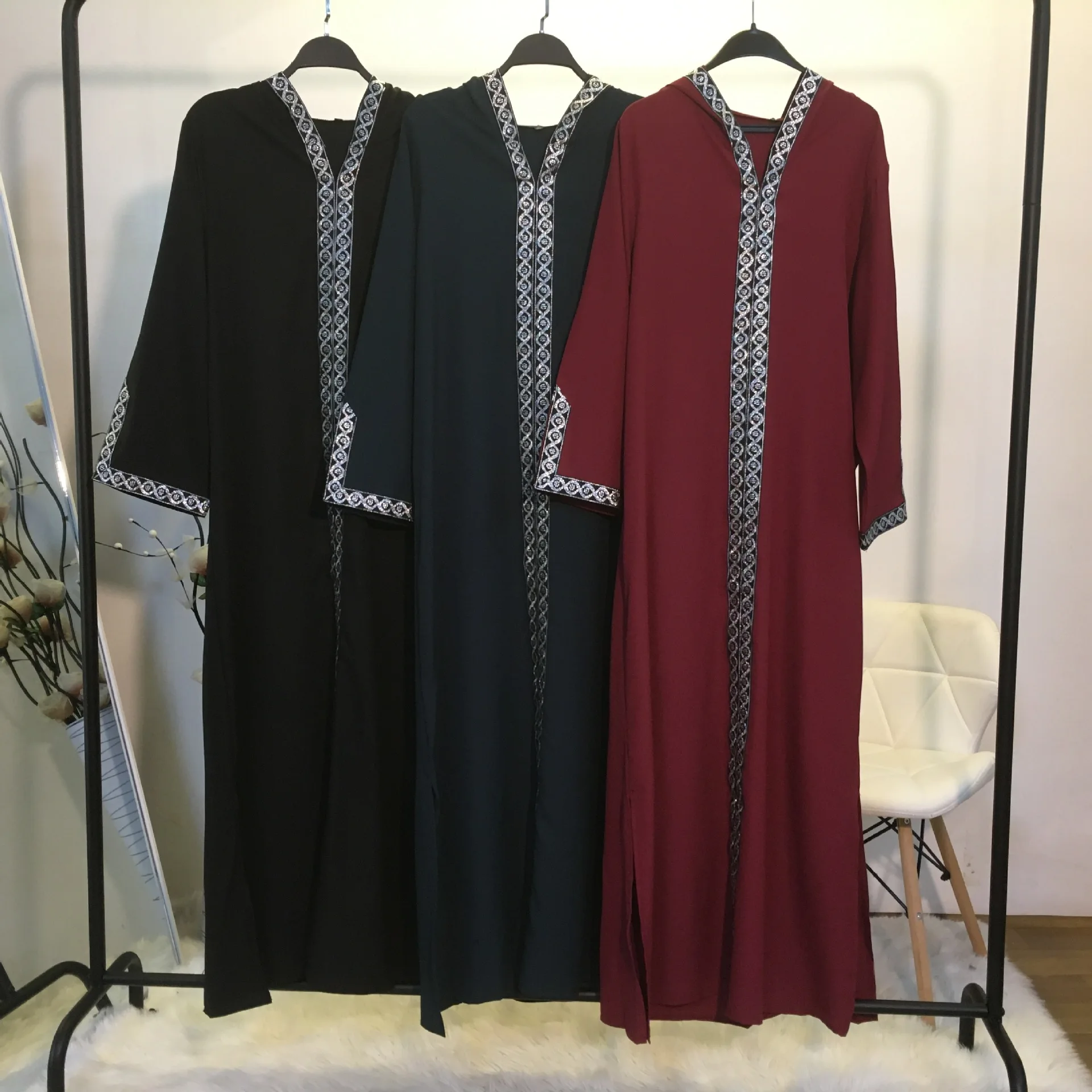 Donsignet Muslim Dress Muslim Fashion Middle East Eid Duabi Abaya Turkey Robe Ramadan Turkish Split Hooded Dress Worship Robes
Donsignet Muslim Dress Muslim Fashion Middle East Eid Duabi Abaya Turkey Robe Ramadan Turkish Split Hooded Dress Worship Robes
