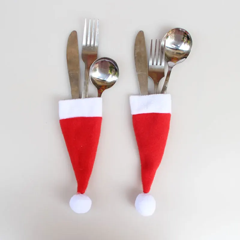 10 Pcs/Set Christmas Hat Cutlery Bag Candy Gift Bags Cute Pocket Fork Cutter Holder Table Dinner Decoration AUG889
10 Pcs/Set Christmas Hat Cutlery Bag Candy Gift Bags Cute Pocket Fork Cutter Holder Table Dinner Decoration AUG889