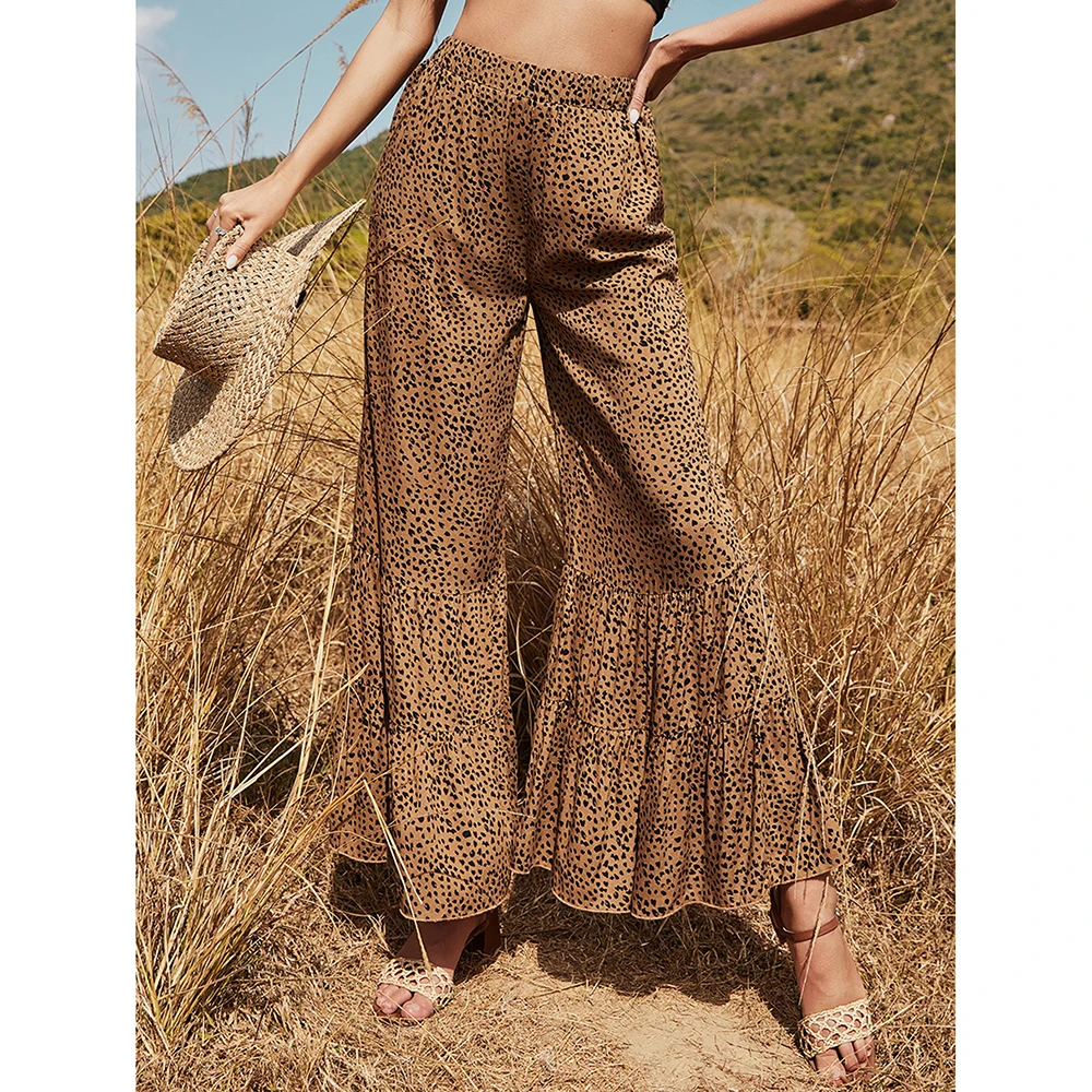 Pure Color Floral Print Thin Women's Wide-leg Pants Casual Loose High-waist Straight-leg Trousers For Ladies New Style Hot Sale
Pure Color Floral Print Thin Women's Wide-leg Pants Casual Loose High-waist Straight-leg Trousers For Ladies New Style Hot Sale