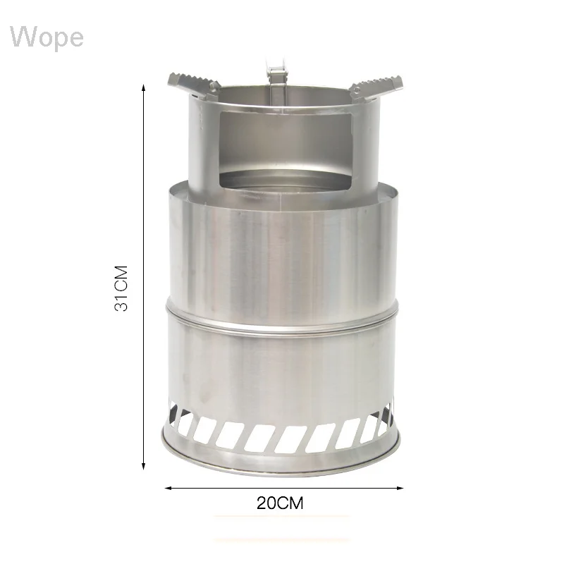 Outdoor portable round firewood stove charcoal stove solid alcohol stove thickened stainless steel picnic stove large
Outdoor portable round firewood stove charcoal stove solid alcohol stove thickened stainless steel picnic stove large