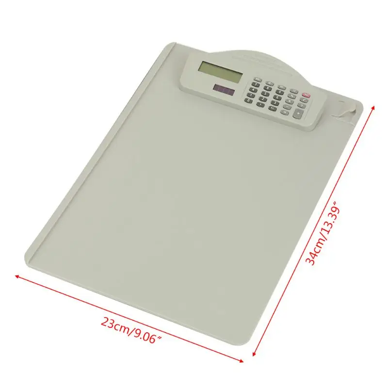Plastic A4 Clipboard with Calculator Writing Pad File Folders Document Holder
Plastic A4 Clipboard with Calculator Writing Pad File Folders Document Holder