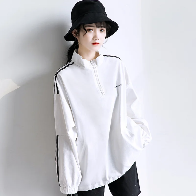 Фото Zisuo 2021 весеннее короткое пальто женский свободный корейский пуловер на молнии в