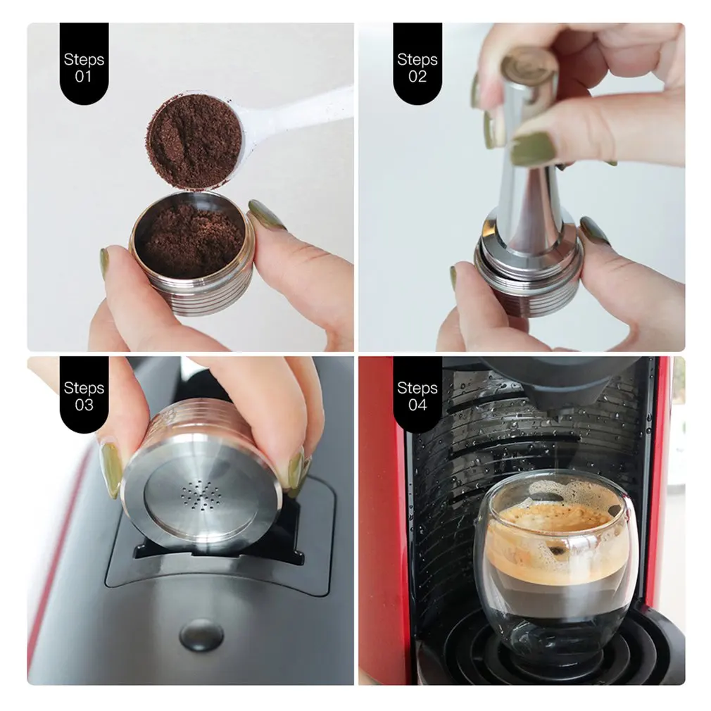 Stainless steel Refillable Coffee Capsule Pod Filter Dripper Tamper Compatible with DELTA Q/ Coffee Machine 
Stainless steel Refillable Coffee Capsule Pod Filter Dripper Tamper Compatible with DELTA Q/ Coffee Machine