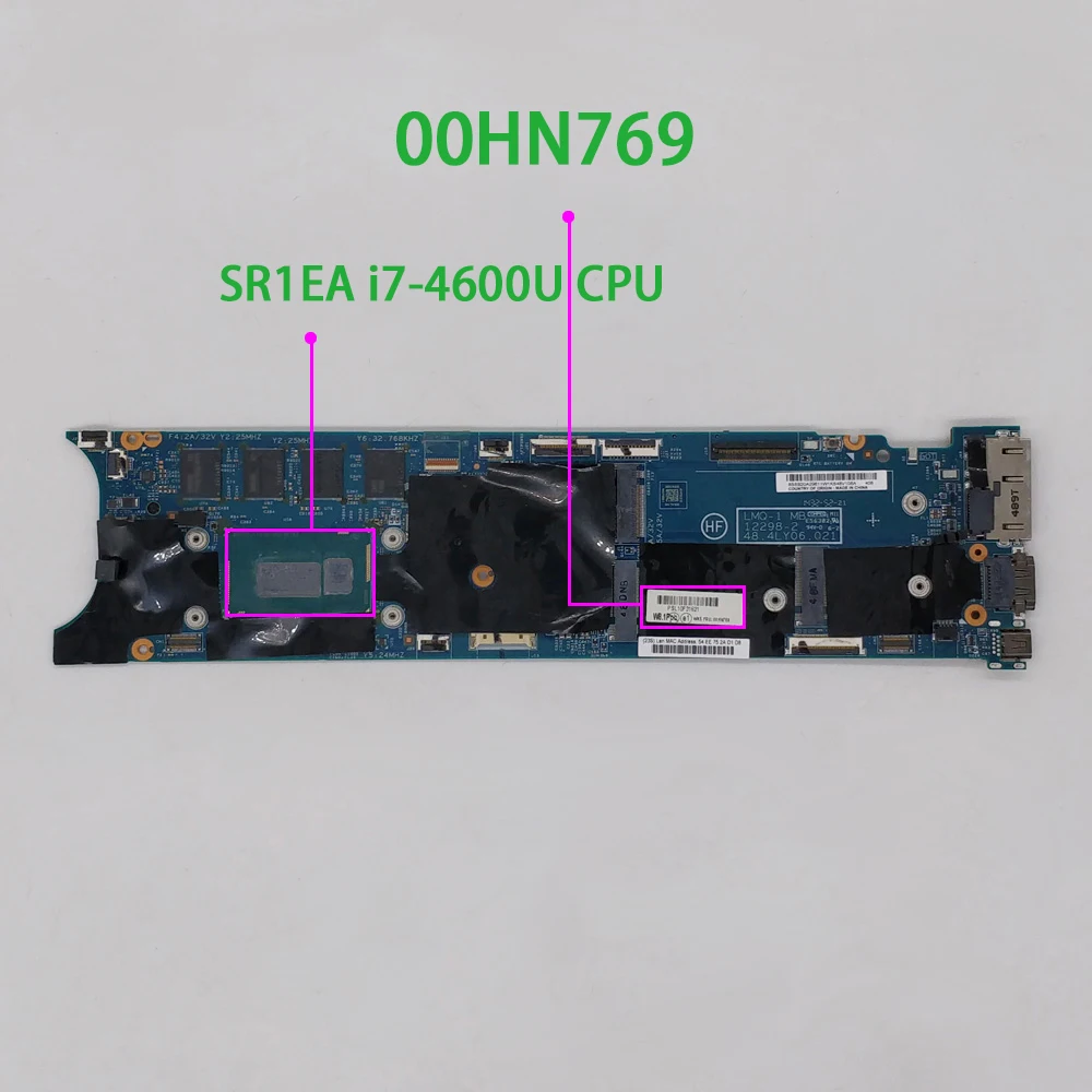 for Lenovo Thinkpad X1 Carbon Gen2 00HN769 LMQ-1 12298-2 48.4LY07.021 I7-4600U 8GB RAM Ultrabook Laptop Motherboard Mainboard
for Lenovo Thinkpad X1 Carbon Gen2 00HN769 LMQ-1 12298-2 48.4LY07.021 I7-4600U 8GB RAM Ultrabook Laptop Motherboard Mainboard