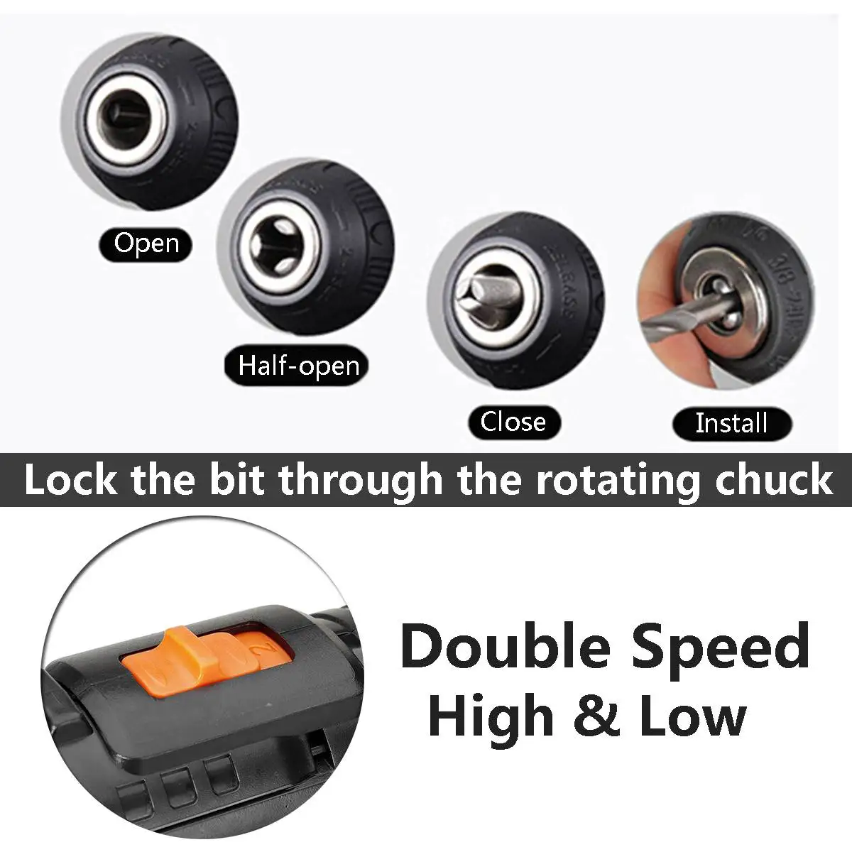 100-240V 2 IN 1 Cordless Electric Drill Screwdriver 7500mAh StepLess Speed 18+1 Torque Rechargeable Electric Wrench Power Tools
100-240V 2 IN 1 Cordless Electric Drill Screwdriver 7500mAh StepLess Speed 18+1 Torque Rechargeable Electric Wrench Power Tools