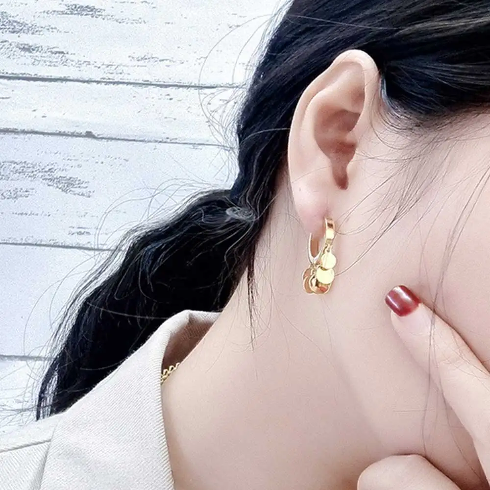 FINE4U Coin Cluster Drop Mini Hoop Earrings Stainless Steel Korean Style Circle Hoop Earrings for Women E01894
FINE4U Coin Cluster Drop Mini Hoop Earrings Stainless Steel Korean Style Circle Hoop Earrings for Women E01894