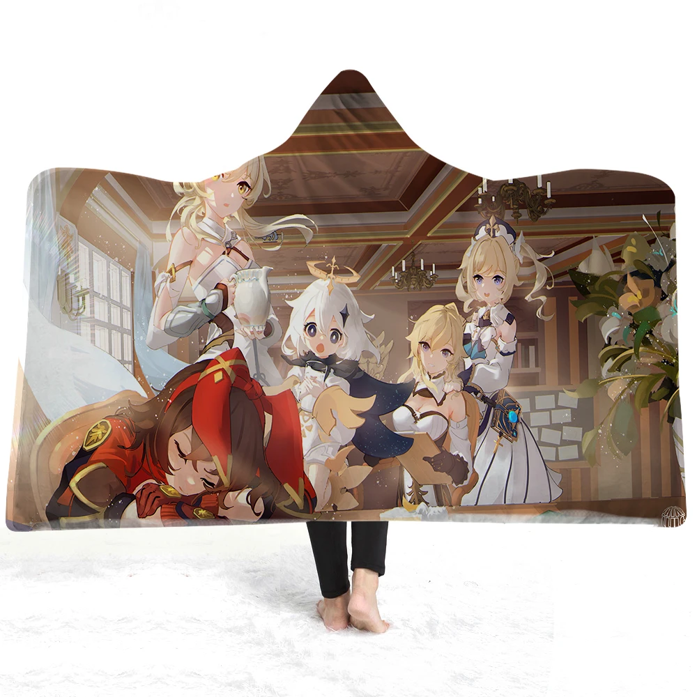Warm Genshin Impact TV Hooded Blanket Thick Plush Wearable Household Blanket Anime Leisure Vacation Traveler Throwing Blanket
Warm Genshin Impact TV Hooded Blanket Thick Plush Wearable Household Blanket Anime Leisure Vacation Traveler Throwing Blanket