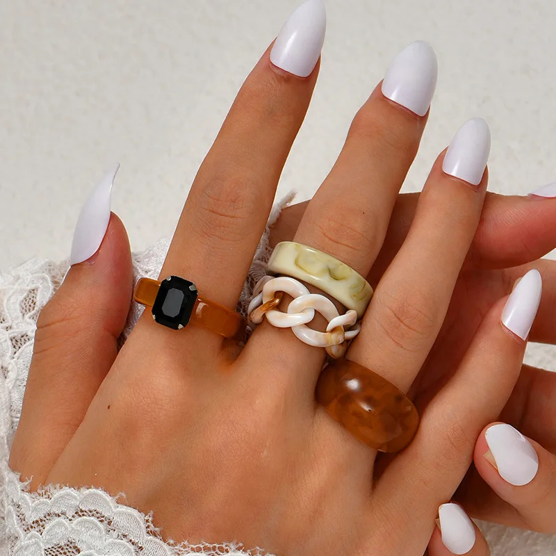 2021 Fashion 4Pcs Colorful Finger Rings Sets For Women Vintage Acrylic Resin Rings Set Female Jewelry
2021 Fashion 4Pcs Colorful Finger Rings Sets For Women Vintage Acrylic Resin Rings Set Female Jewelry