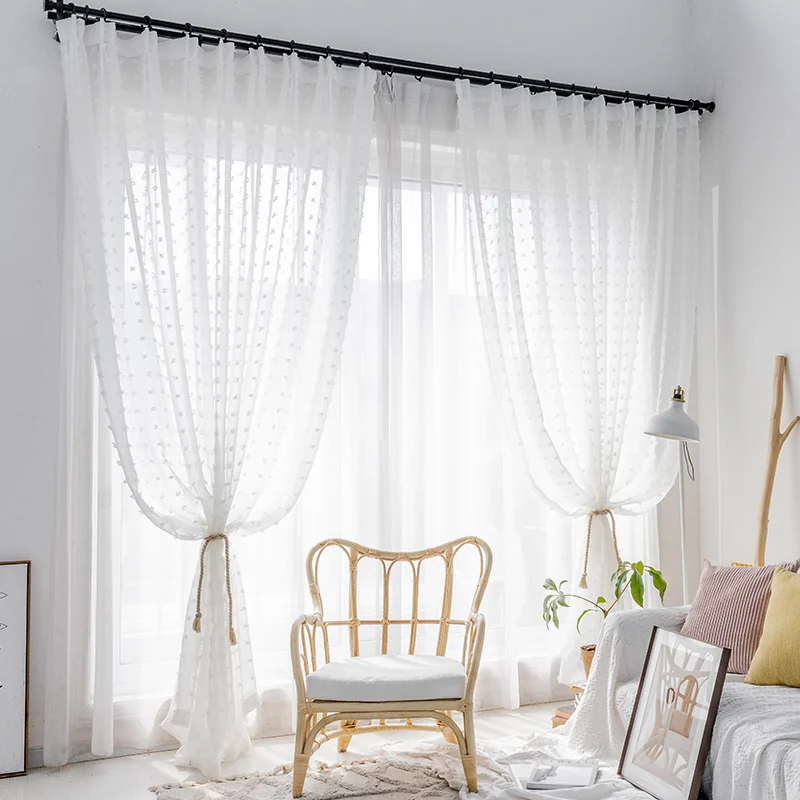 Fresh white yarn curtain bedroom Nordic simple curtain yarn for bedroom balcony living room Korean girl sweet style curtain yarn
Fresh white yarn curtain bedroom Nordic simple curtain yarn for bedroom balcony living room Korean girl sweet style curtain yarn