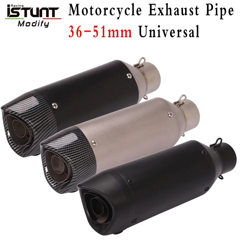51MM Universal Motorcycle Exhaust Muffler Pipe Escape moto With DB killer for er6n sv650 crf 230 Z800 Z900 MT-07 MT-09 R6 CBR600
51MM Universal Motorcycle Exhaust Muffler Pipe Escape moto With DB killer for er6n sv650 crf 230 Z800 Z900 MT-07 MT-09 R6 CBR600