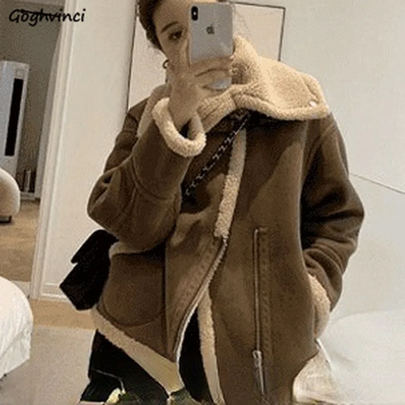 Basic Jackets Women Winter Turn Down Collar Street Wear Cool Outerwear Full Sleeve Thicken Young Korean Retro Windbreak Daily
Basic Jackets Women Winter Turn Down Collar Street Wear Cool Outerwear Full Sleeve Thicken Young Korean Retro Windbreak Daily