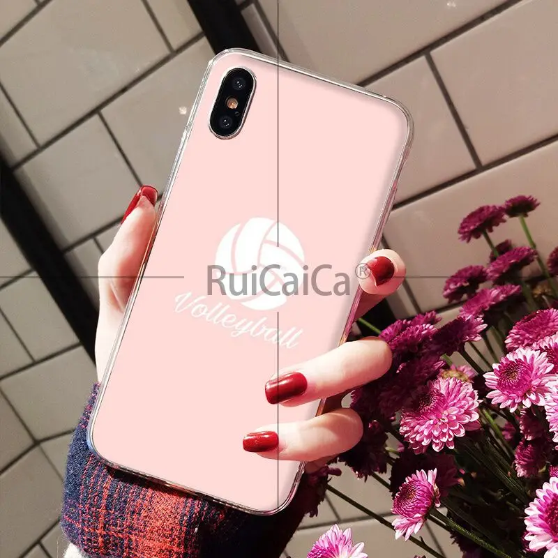 Ruicaica я люблю волейбол на заказ фото мягкий чехол для телефона Apple iPhone 8 7 6 6S Plus X XS MAX
