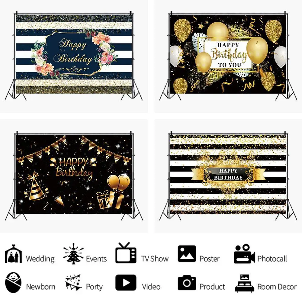 Happy Birthday Balloon Black Cross Stripe Backdrop Girls Room Decoration Photography Studio Photo Kids Custom Vinyl Background
Happy Birthday Balloon Black Cross Stripe Backdrop Girls Room Decoration Photography Studio Photo Kids Custom Vinyl Background