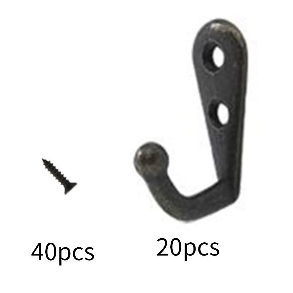 Metal Robe Hook Wall Mounted Hook with 40 Screws Wall Hanger Holder for Hanging Coats Towels Keys 20pcs Black Single Coat Hooks
Metal Robe Hook Wall Mounted Hook with 40 Screws Wall Hanger Holder for Hanging Coats Towels Keys 20pcs Black Single Coat Hooks
