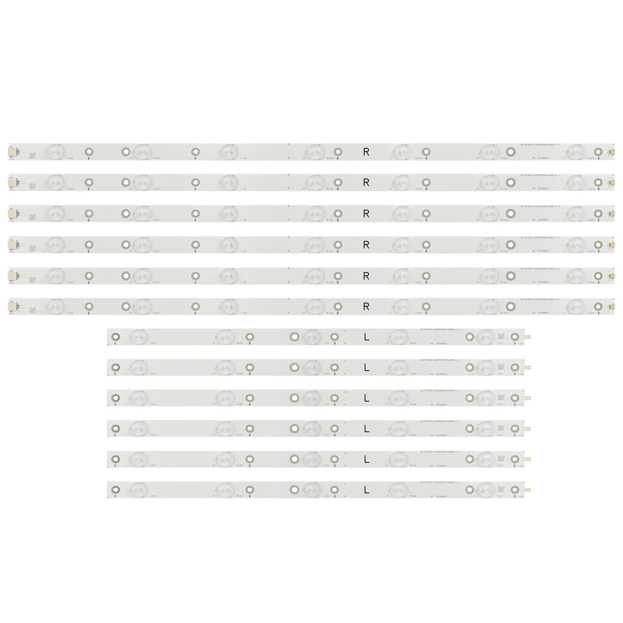 New 12 PCS/set LED backlight strip for 50PUH6400 50PUF6061 500TT67 V2 500TT68 V2 CL-2K15-D2P5-500-D612-V1 R L 50PFT4509/12
New 12 PCS/set LED backlight strip for 50PUH6400 50PUF6061 500TT67 V2 500TT68 V2 CL-2K15-D2P5-500-D612-V1 R L 50PFT4509/12