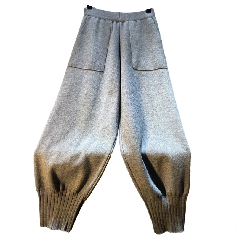 High Waist Elastic Knitting Women Pants Winter Solid Wide Leg Ankle Length Casual All Match Thicken Warm Female Clothing
High Waist Elastic Knitting Women Pants Winter Solid Wide Leg Ankle Length Casual All Match Thicken Warm Female Clothing