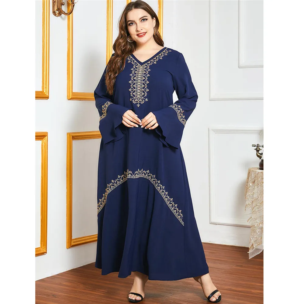 Plus Size Kaftan Abaya Muslim Women Embroidered Maxi Dress Long Party Gown Moroccan Caftan Islamic Clothing Arabic Robe Jilbab
Plus Size Kaftan Abaya Muslim Women Embroidered Maxi Dress Long Party Gown Moroccan Caftan Islamic Clothing Arabic Robe Jilbab