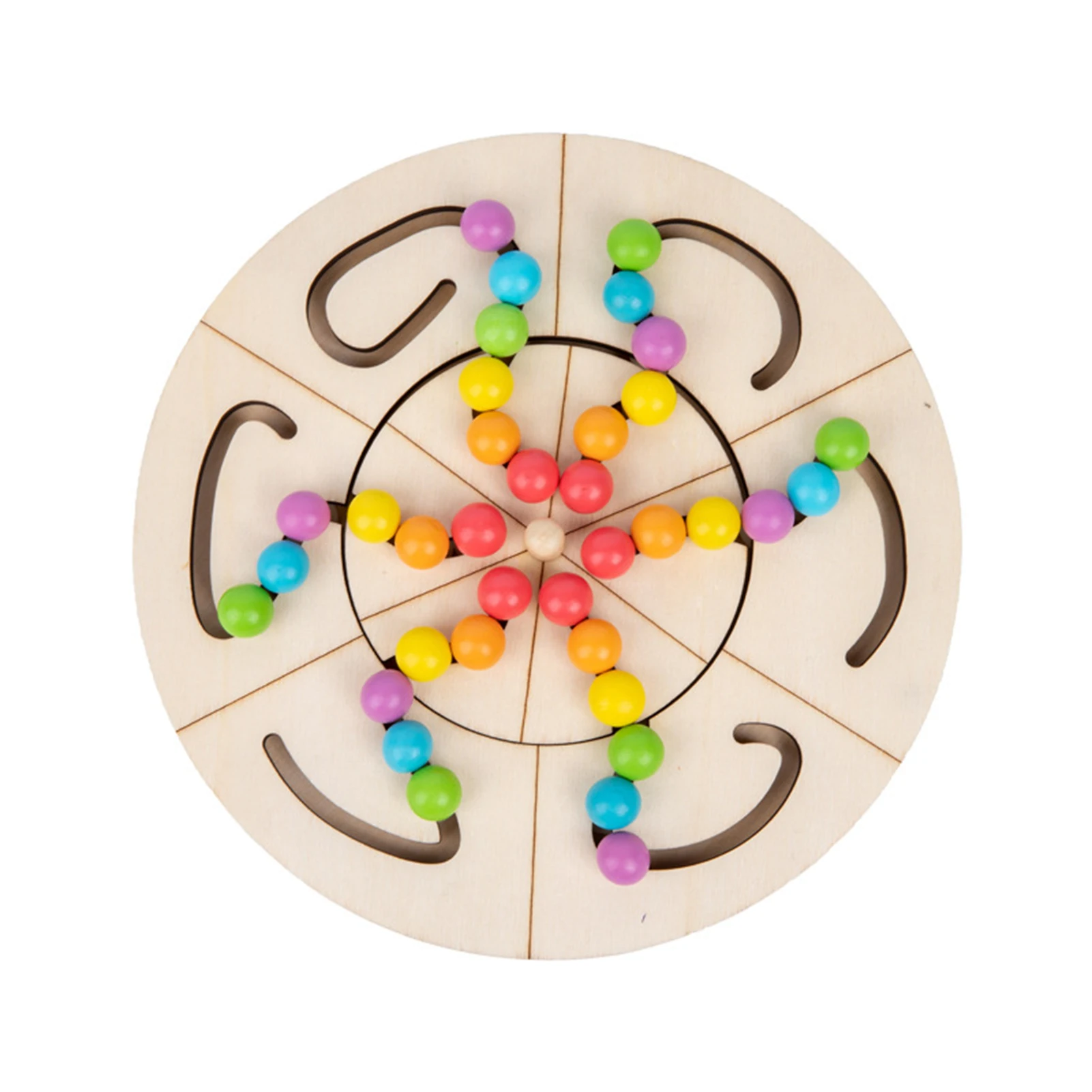Intelligence Turntable Game Rainbow Bead Turntable Maze Move Children Color Recognition Wooden Ball Toy Montessori Benefit Toys
Intelligence Turntable Game Rainbow Bead Turntable Maze Move Children Color Recognition Wooden Ball Toy Montessori Benefit Toys