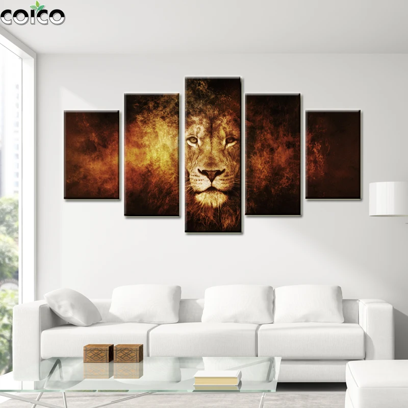 5 pcs Lion Modular Home Decor Poster Wall Art Canvas Painting 5 Panel Modern Nordic Animal Home Decorative Prints Picture
5 pcs Lion Modular Home Decor Poster Wall Art Canvas Painting 5 Panel Modern Nordic Animal Home Decorative Prints Picture