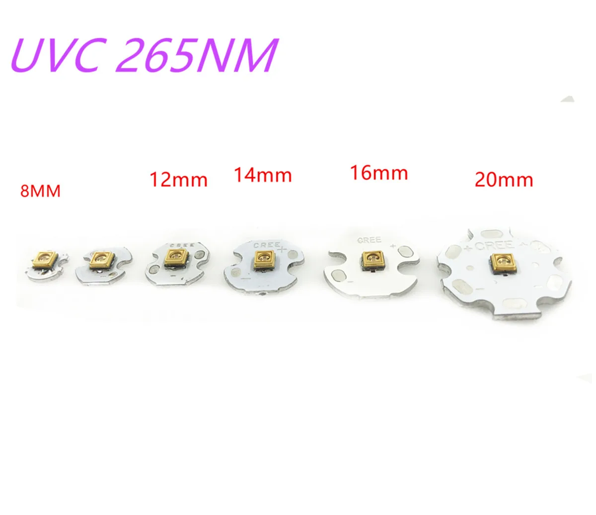 265nm UVC светодиодный глубокий УФ-светодиодный 275nm Ультрафиолетовый излучающий