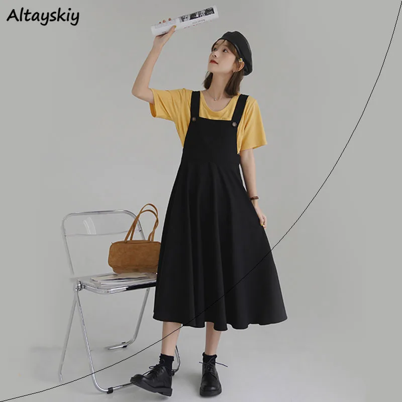 A-line Dress Women Black Preppy Cute Maxi Sleeveless Mujer Summer Leisure Ulzzang Harajuku Classic Simple Teens Daily Vestidos
A-line Dress Women Black Preppy Cute Maxi Sleeveless Mujer Summer Leisure Ulzzang Harajuku Classic Simple Teens Daily Vestidos