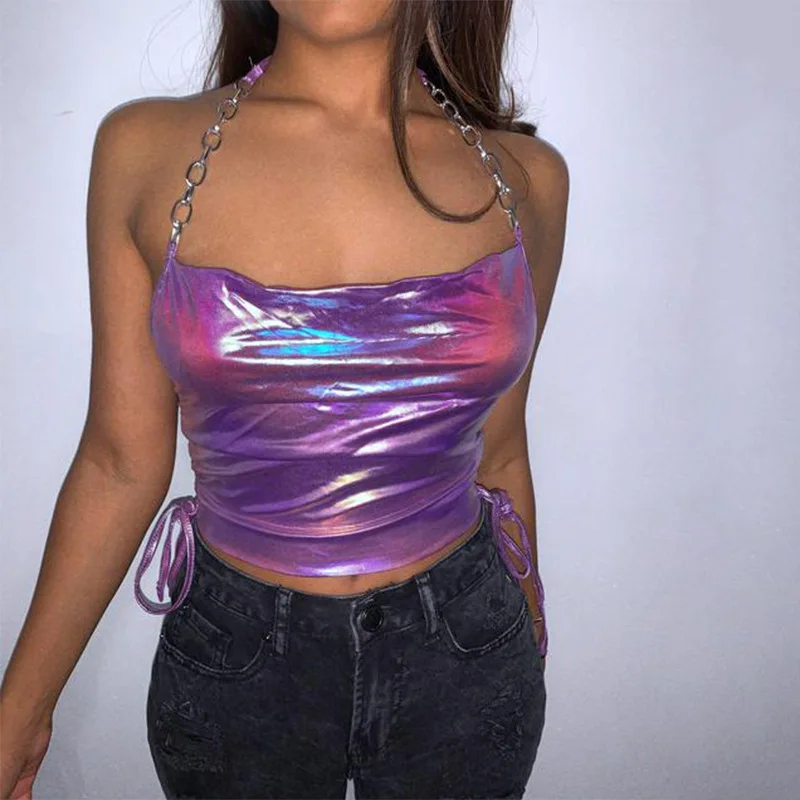 2021 Halter Chain Spaghetti Strap Cami Top Summer Backless Sleeveless Bandage Ruched Cropped Women Fashion Sexy Club Clothes
2021 Halter Chain Spaghetti Strap Cami Top Summer Backless Sleeveless Bandage Ruched Cropped Women Fashion Sexy Club Clothes
