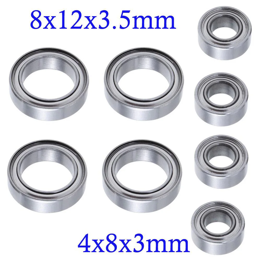8 шт. мяч набор подшипников 4x8x3 мм 8x12x3 5 для WLtoys 1/18 A949 A959 A969 A979 A959-B A969-B RC автомобиля