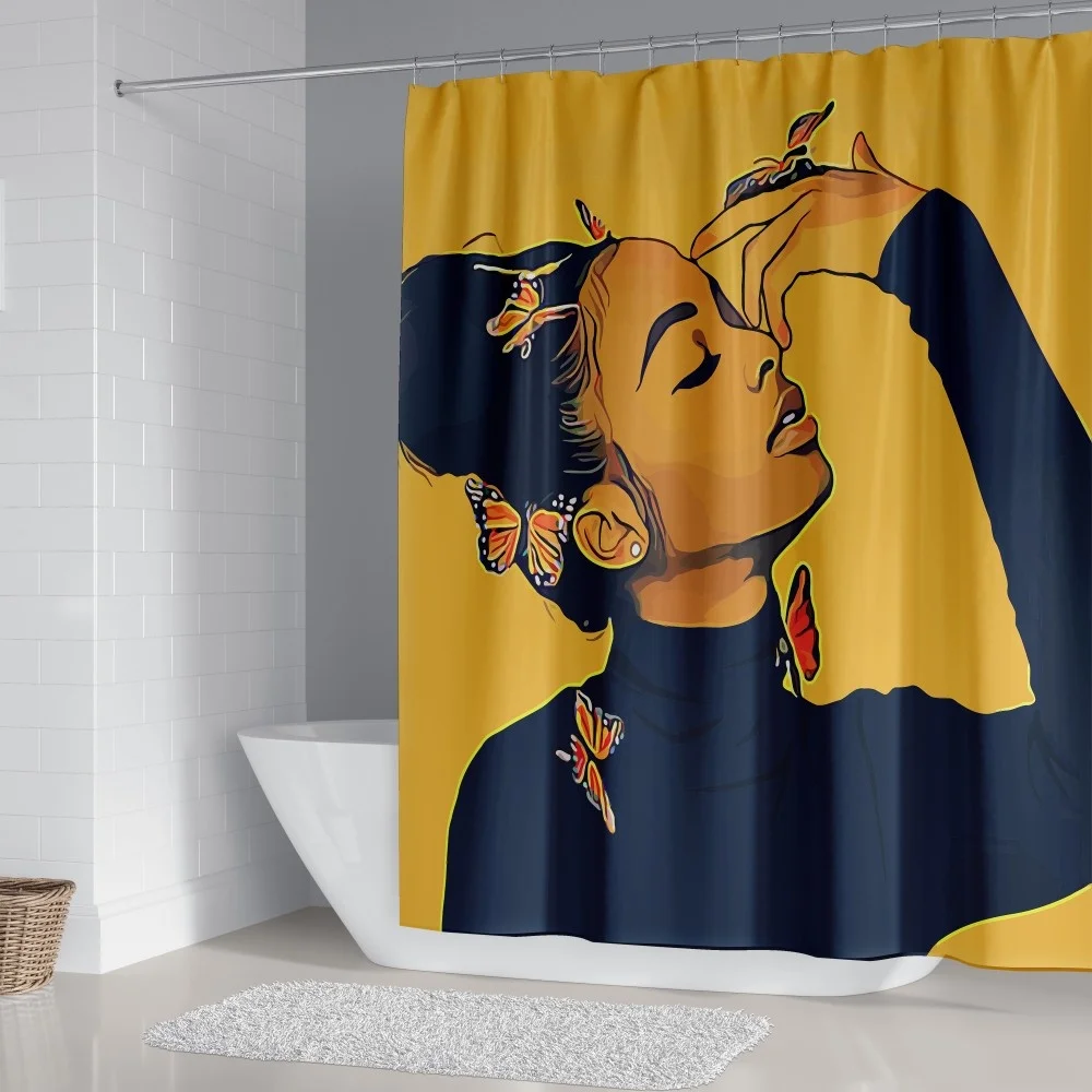 Yellow African Girl 3D Shower Curtain Sexy Woman Colorful Waterproof Polyester Bathroom Curtains with Hooks Home Decor 180x180cm
Yellow African Girl 3D Shower Curtain Sexy Woman Colorful Waterproof Polyester Bathroom Curtains with Hooks Home Decor 180x180cm