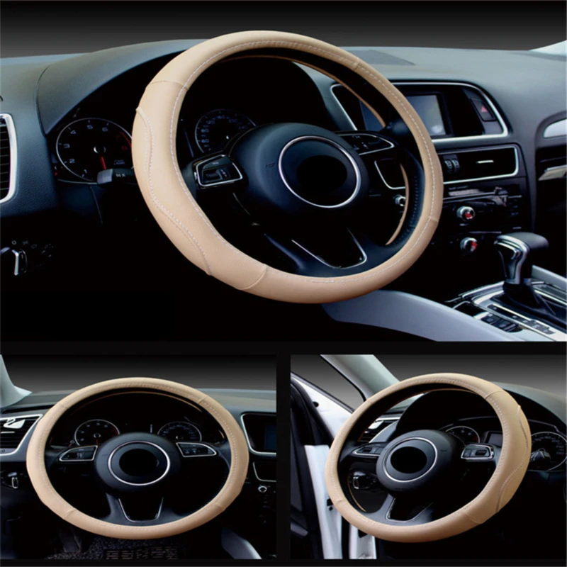Car Fiber Skin Steering Wheel Cover Breathable Elastic Car Auto Elastic Skid Proof Steering-wheel Covers Car Styling
Car Fiber Skin Steering Wheel Cover Breathable Elastic Car Auto Elastic Skid Proof Steering-wheel Covers Car Styling